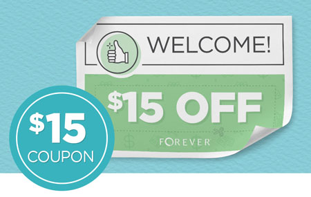 Earn a $15 OFF coupon when you open a new FOREVER Account! Earn a $15 OFF coupon when you open a new FOREVER Account!