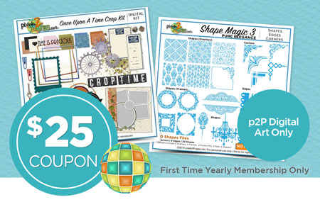 Join pixels2Pages™ with a First Time Yearly Membership and get a coupon for $25 worth of p2P-Branded digital art! Join pixels2Pages™ with a First Time Yearly Membership and get a coupon for $25 worth of p2P-Branded digital art!