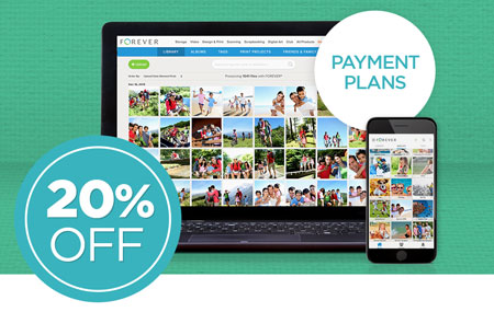 Save 20% on any size FOREVER Storage® payment plan! Save 20% on any size FOREVER Storage® payment plan!