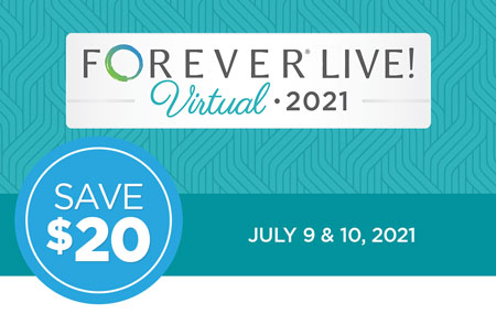 Get your FOREVER Live! Virtual event ticket for just $69 (client access) or $99 (expanded Ambassador access)! Get your FOREVER Live! Virtual event ticket for just $69 (client access) or $99 (expanded Ambassador access)!