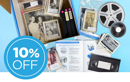 Have a FOREVER Box? Send it back to us to save 10% on all item digitization! Have a FOREVER Box? Send it back to us to save 10% on all item digitization!