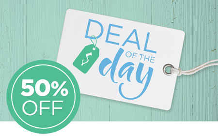 Save 50% on the Deal of the Day! Save 50% on the Deal of the Day!