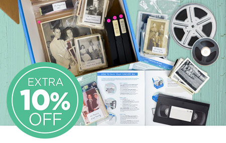 Time to Pack Your Box! Return your FOREVER® Box by March 1 to get an extra 10% off all item digitization! Time to Pack Your Box! Return your FOREVER® Box by March 1 to get an extra 10% off all item digitization!