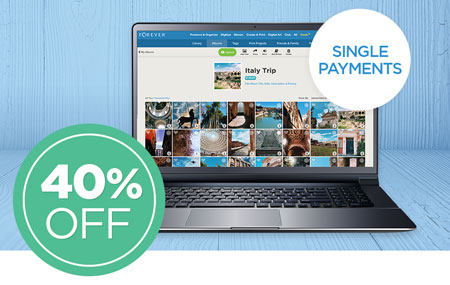 Save 40% on FOREVER permanent cloud storage! Save 40% on FOREVER permanent cloud storage!