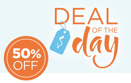 Save 50% on the Deal of the Day! Save 50% on the Deal of the Day!