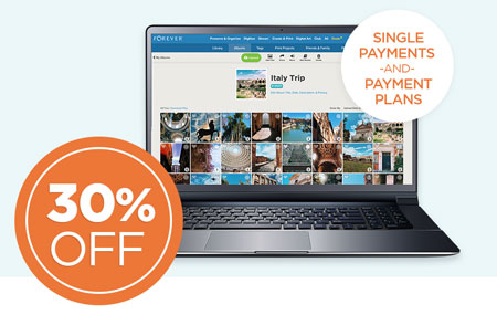 Save 30% on any size FOREVER® permanent cloud storage single payments or payment plans! Save 30% on any size FOREVER® permanent cloud storage single payments or payment plans!