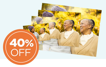 Save 40% on photo prints! Save 40% on photo prints!