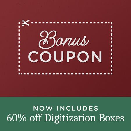 Give the gift that always fits! Purchase a $100 or $200 Gift Certificate and receive a Bonus Coupon with our best deals, including 60% off Digitization!