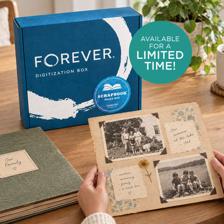 Digitize your 12" x 12" Scrapbook Pages for just $1.25 per scan—that's 50% off!