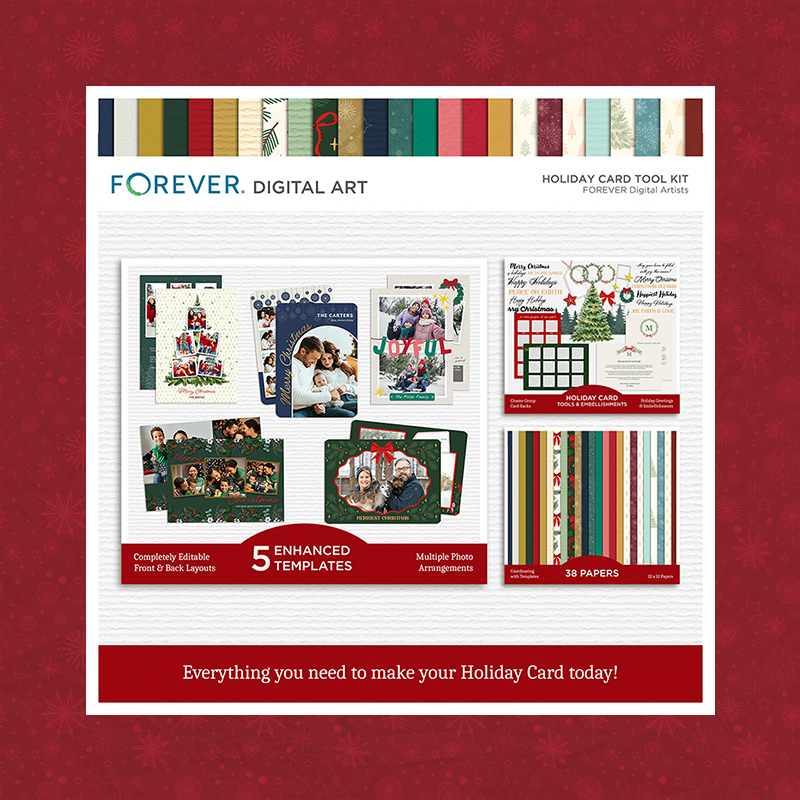 Save 50% on the Holiday Card Tool Kit and get everything you need to make festive, completely customized cards your friends and family will love.